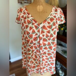 Watermelon Print Women's Top